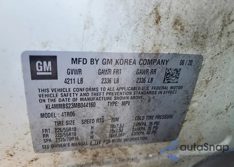 2021 Buick Encore Gx Preferred from USA, damaged, VIN KL4MMBS23MB044160